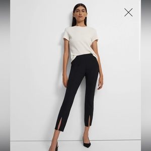 Theory Slit Leggings Black Kenett Pants NEW